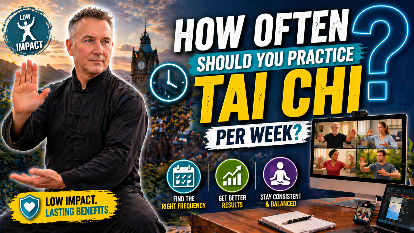 How often should you practice tai chi per week?