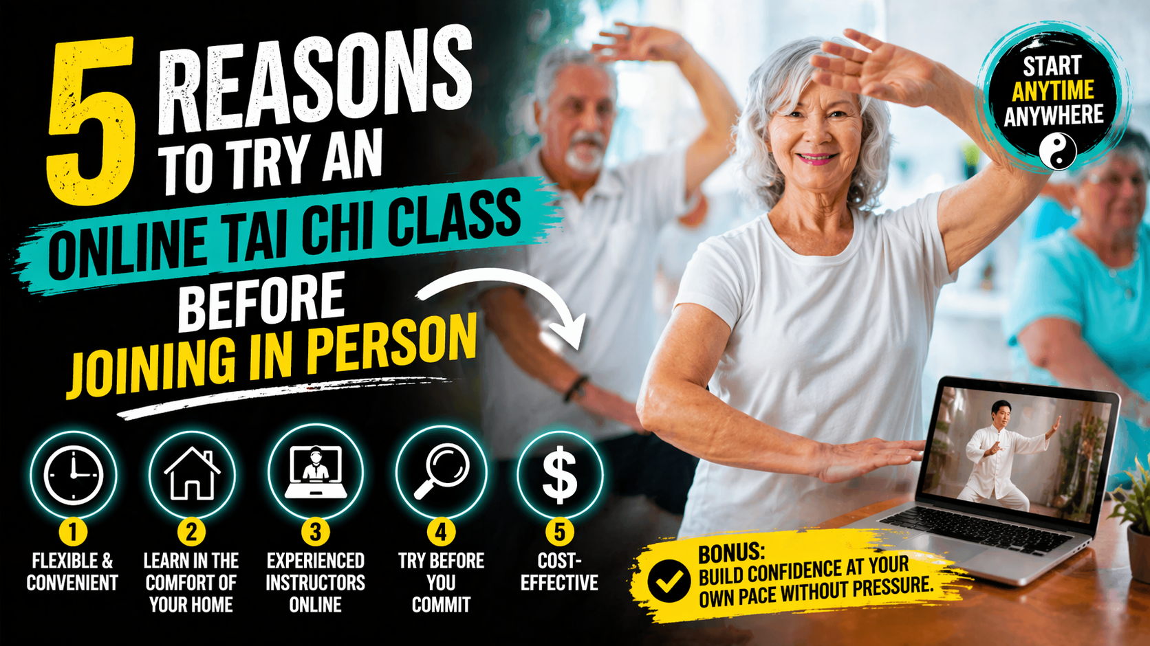 5 Reasons to Try an Online Tai Chi Class Before Joining In Person