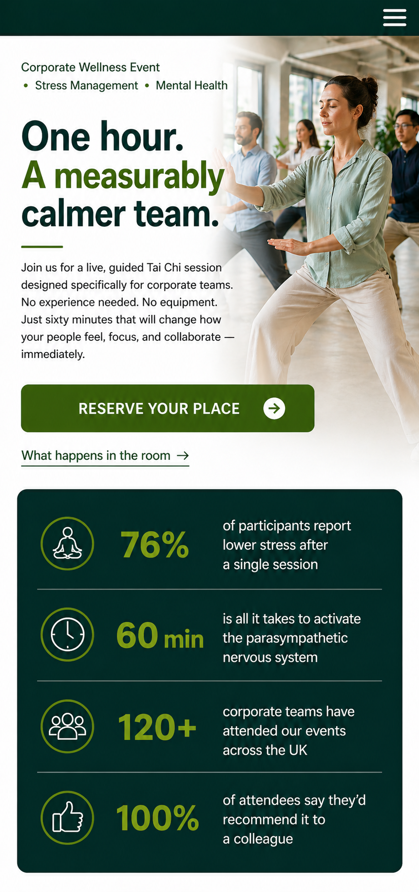 Tai Chi Corporate Events