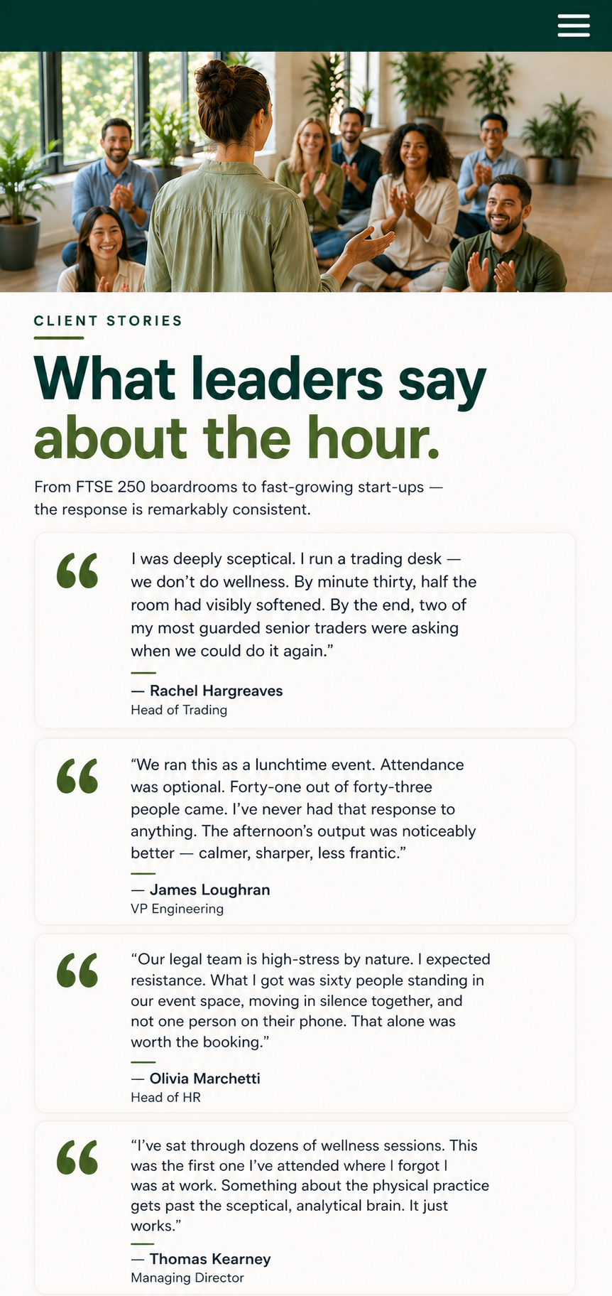 Tai Chi Corporate Events