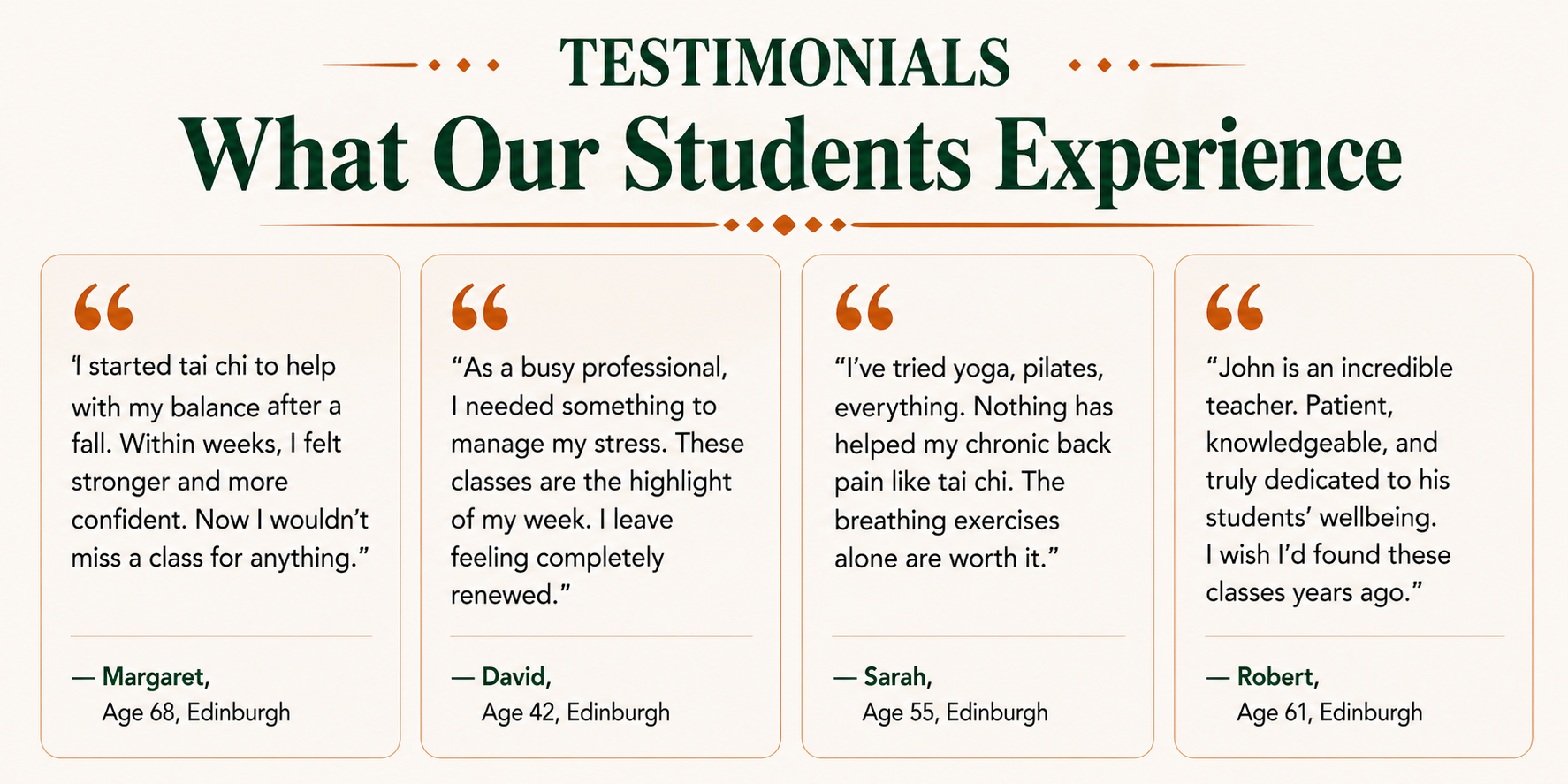 Tai Chi Classes Edinburgh